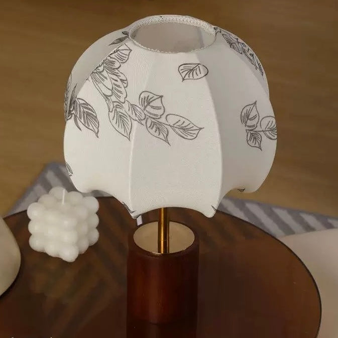 Song Dynasty Aesthetic Table Lamp - Chinese Pastoral Retro Solid Wood Bedside Lamp