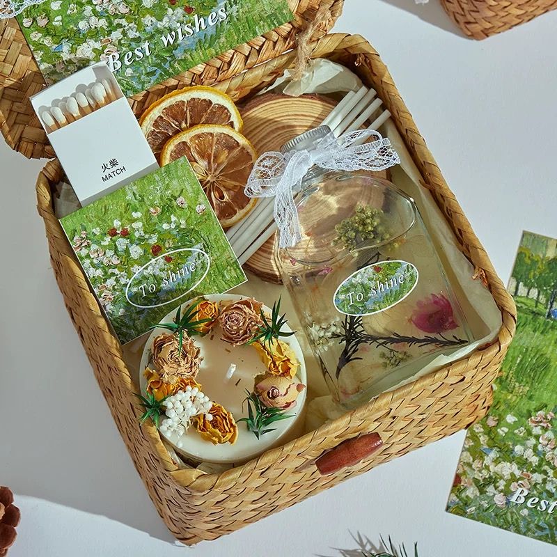 Flameless Aroma Gift Set – Premium Scented Candle & Diffuser