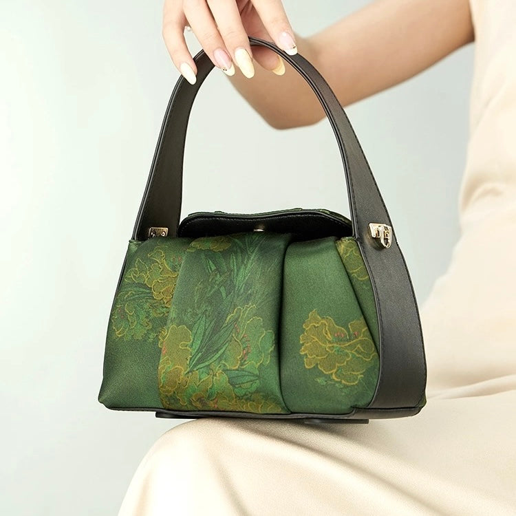 Pmsix Tianxu Xiangyunsha Printed Silk Handbag – New Chinese Style Heritage Tote