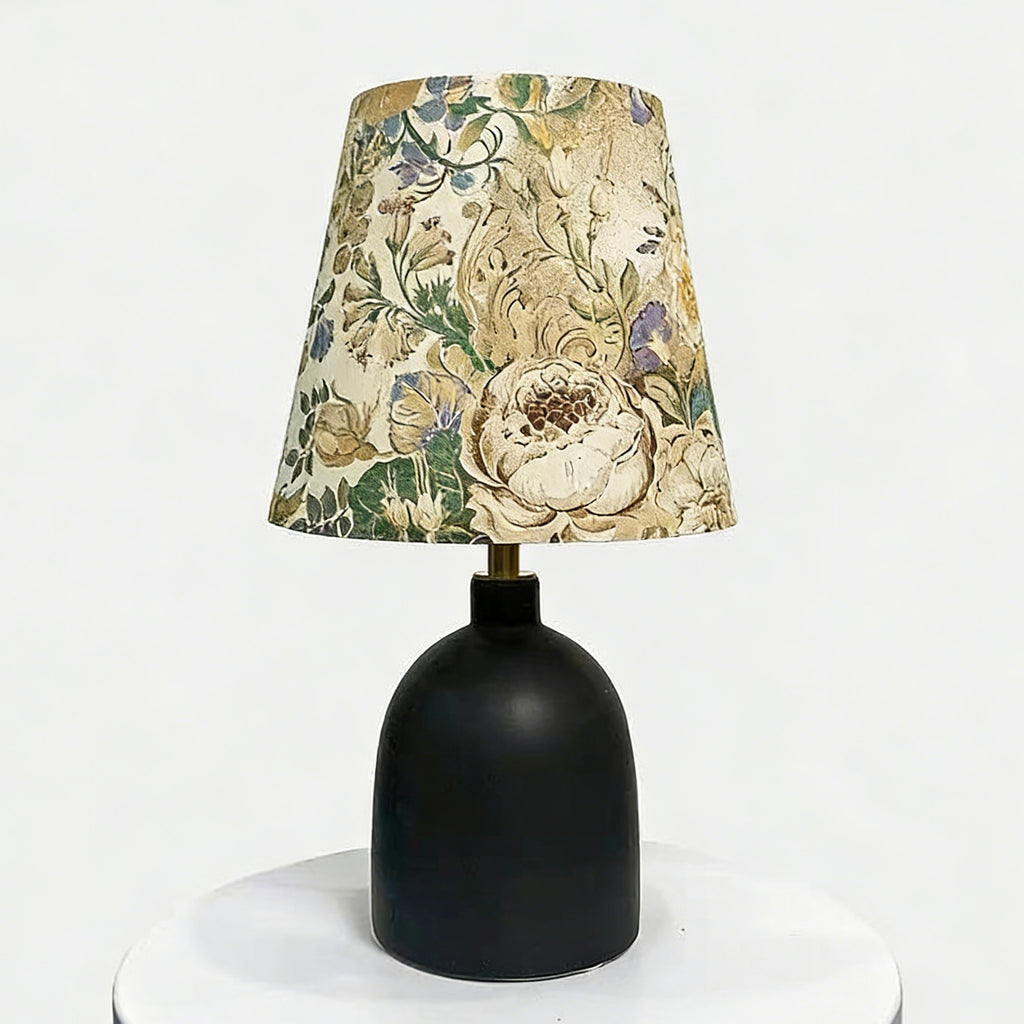 Black Ceramic Fabric Table Lamp – Elegant Ambient Lighting & Stylish Gift Idea