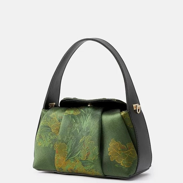 Pmsix Tianxu Xiangyunsha Printed Silk Handbag – New Chinese Style Heritage Tote