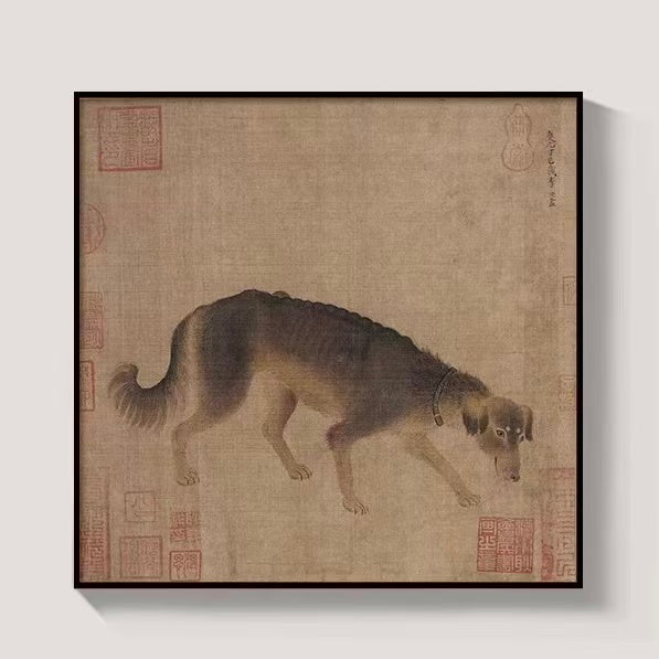 New Chinese Floral & Bird Wall Art – Timeless Elegance for Tea Rooms and Living Spaces(50*50cm)