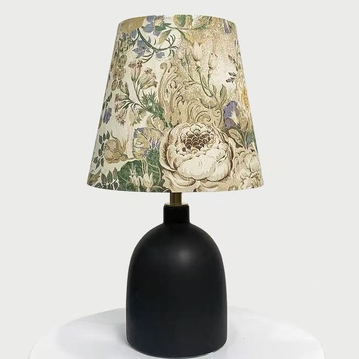 Black Ceramic Fabric Table Lamp – Elegant Ambient Lighting & Stylish Gift Idea