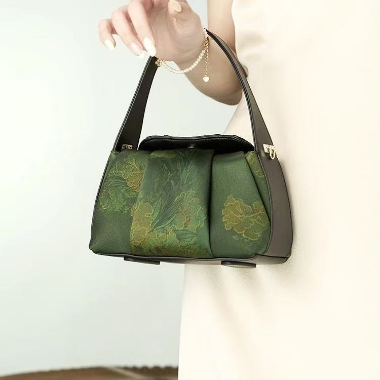Pmsix Tianxu Xiangyunsha Printed Silk Handbag – New Chinese Style Heritage Tote